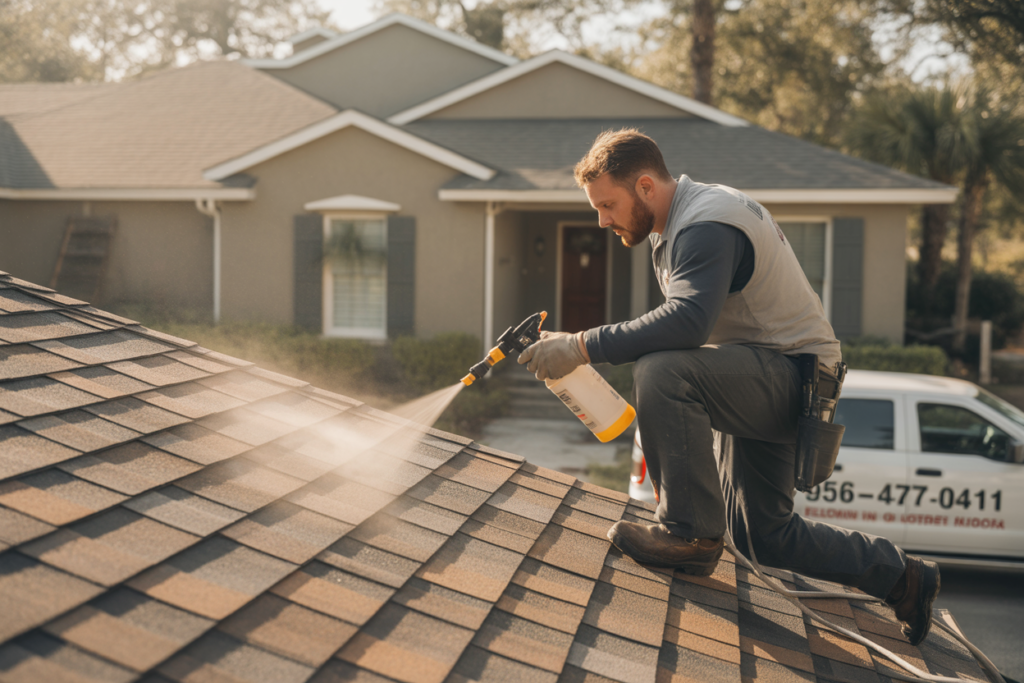 Roof Rejuvenation going on by RGV Roof Restoration
